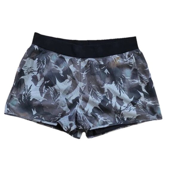 Theory Women's Patterned Work Out Shorts Size L Grey Multi A001219 - Picture 1 of 11